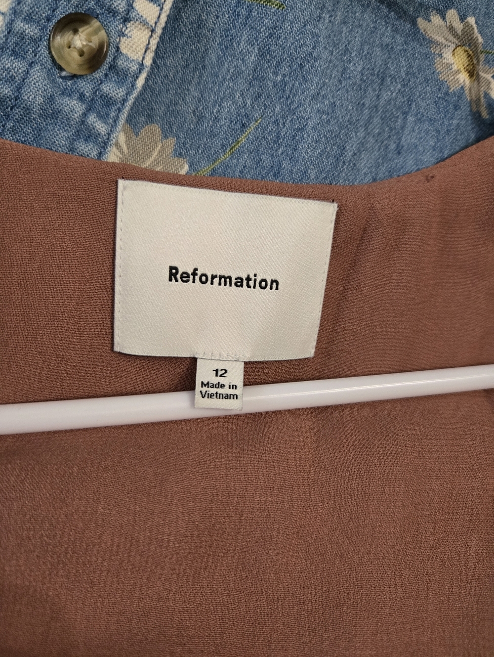 Reformation Brown Ruffle Tie-Front Camisole - Picture 6 of 7
